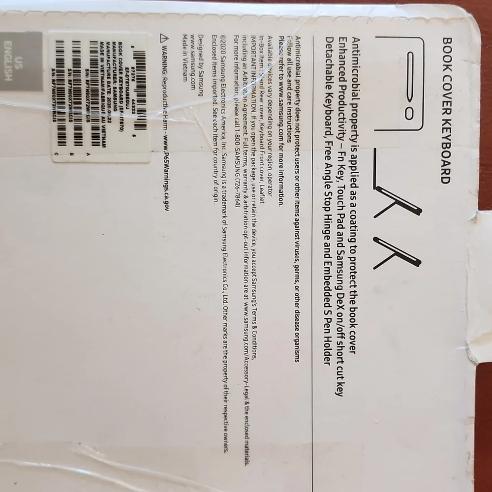 🌞HPx2🌞 NIB Samsung: Book Cover Keyboard Galaxy Tab S7/S7-5G